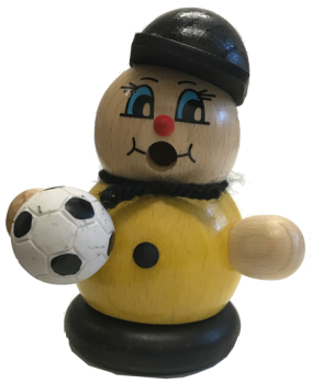 Räuchermann Fußballer schwarz-gelb